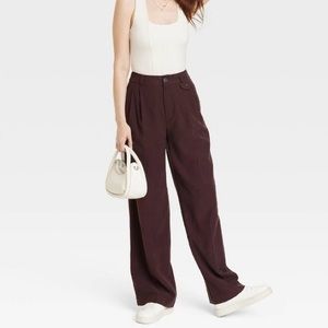 High Waisted Wide Leg Trousers